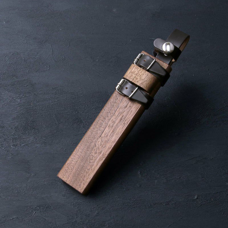 東周作 青紙鋼黒打剣鉈 洋漆仕上 乱刃6寸用鞘