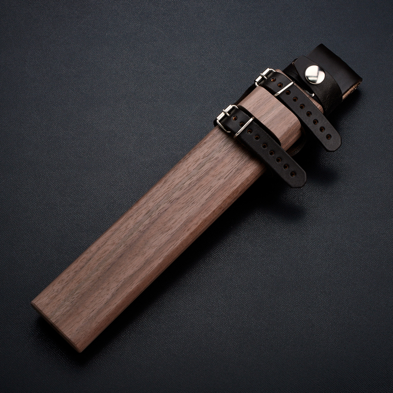 東周作 青紙鋼黒打剣鉈 洋漆仕上 乱刃6寸用鞘