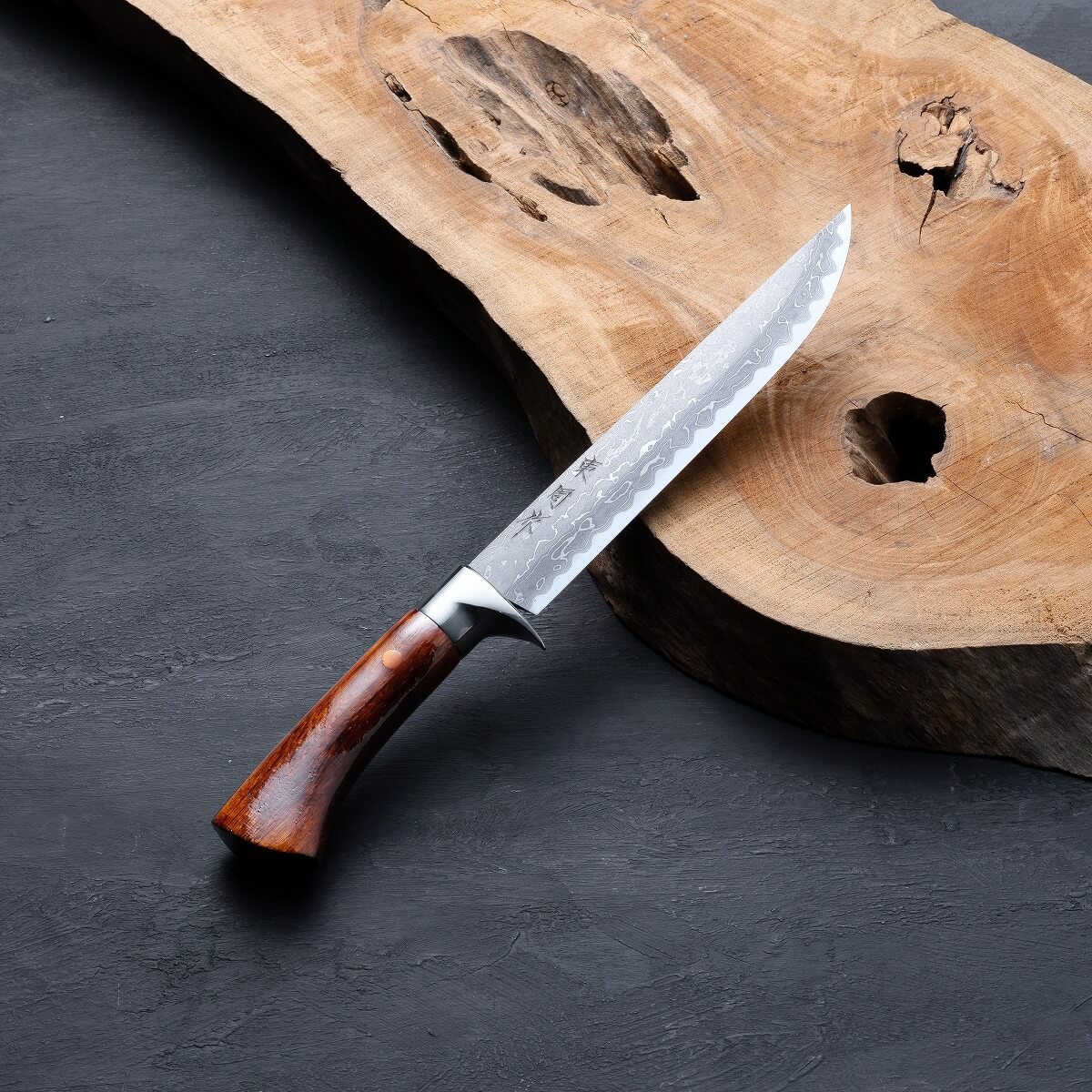 青紙鋼剣鉈 乱刃6寸 洋漆仕上