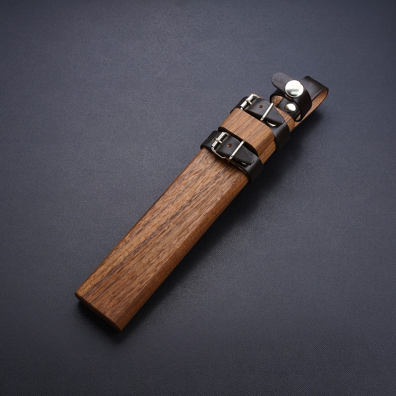 東周作 ダマスカス 青紙鋼剣鉈 乱刃6寸 洋漆仕上