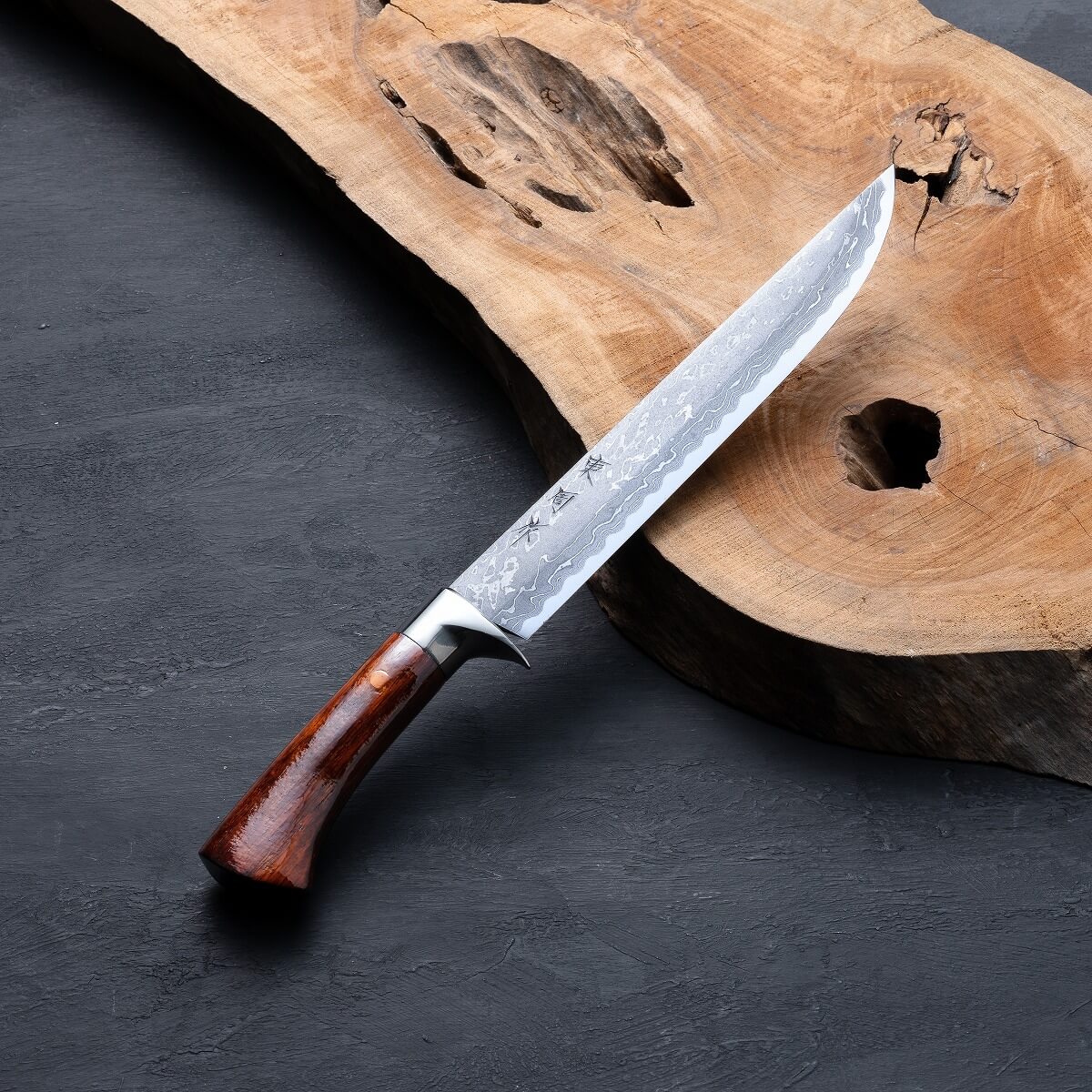 青紙鋼剣鉈 乱刃7寸 洋漆仕上