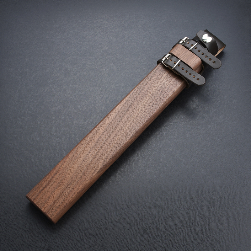 東周作 ダマスカス 青紙鋼剣鉈 直刃8寸 洋漆仕上