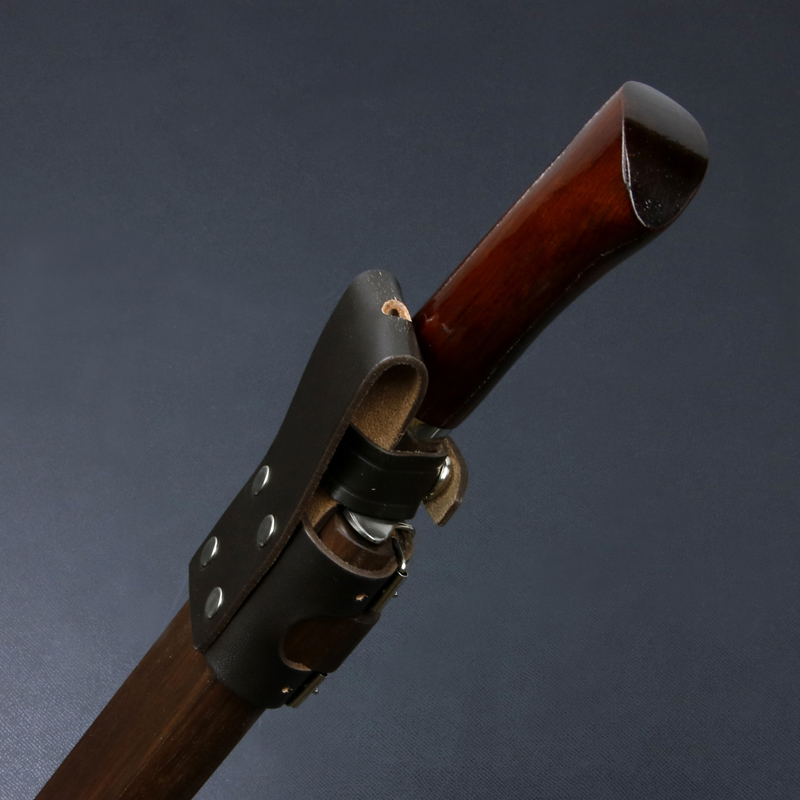 東周作 ダマスカス 青紙鋼剣鉈 直刃8寸 洋漆仕上