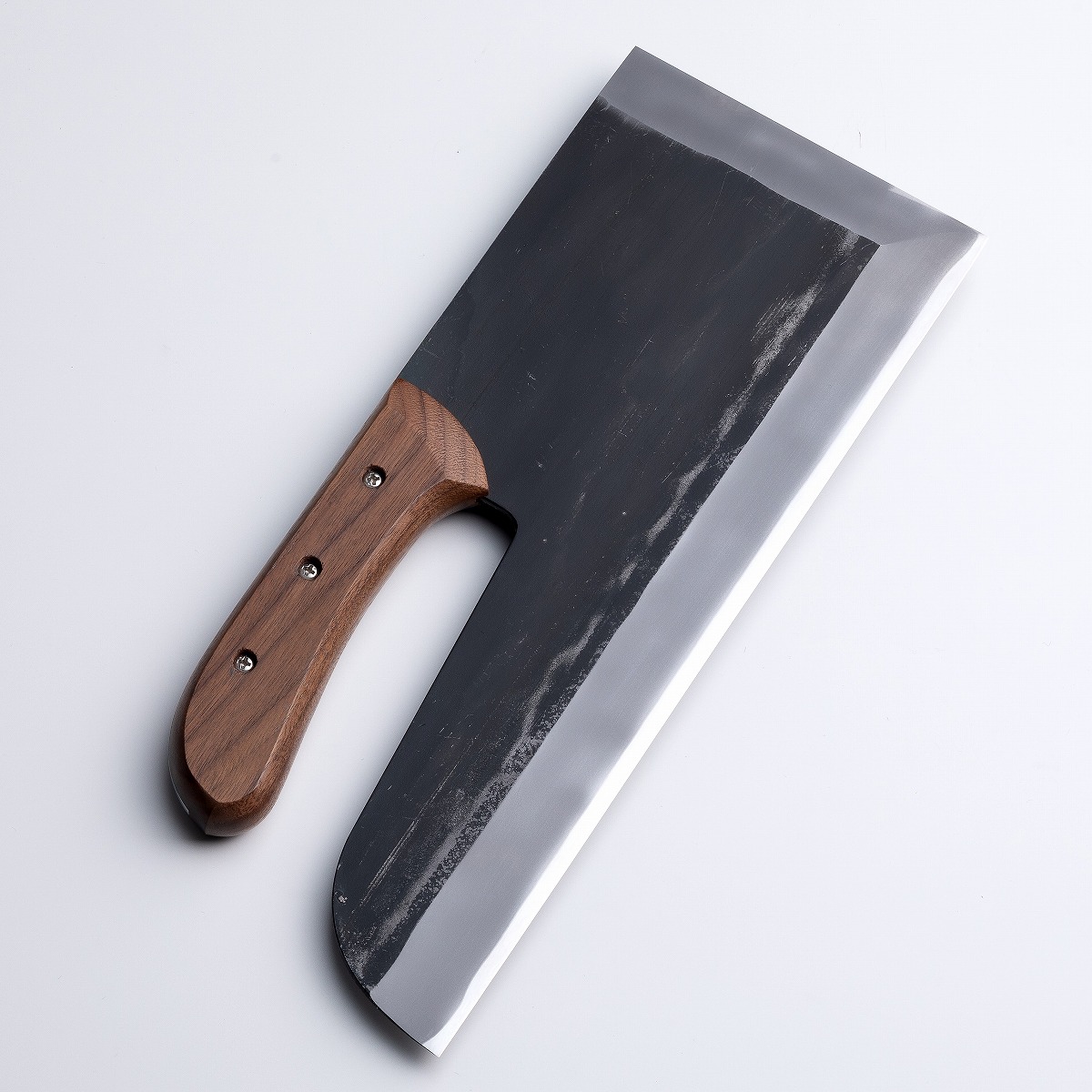 安来白紙鋼 麺切包丁 江戸普及型 黒打 330mm 木柄