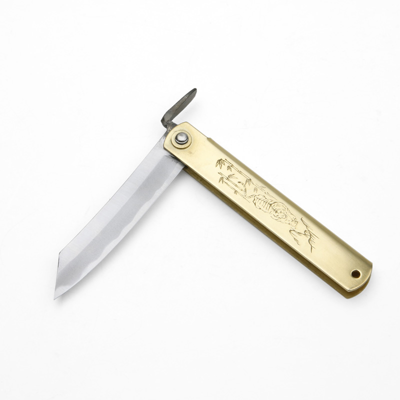 肥後守定駒 真鍮 特別手造り「特大」