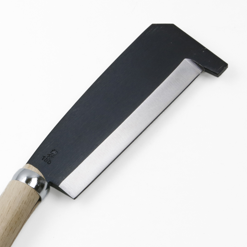 箸付 黒打鉈 片刃180mm 刃先１