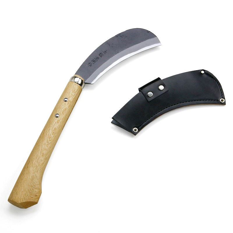 東周作 竹切鉈 両刃300g 青紙鋼