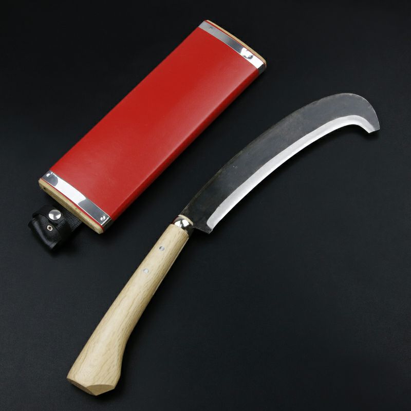 東周作 万能うなぎ鉈 210mm 青紙鋼 鞘付き