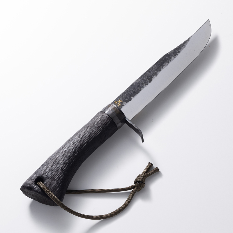 剣鉈黒焼樫木柄本体写真