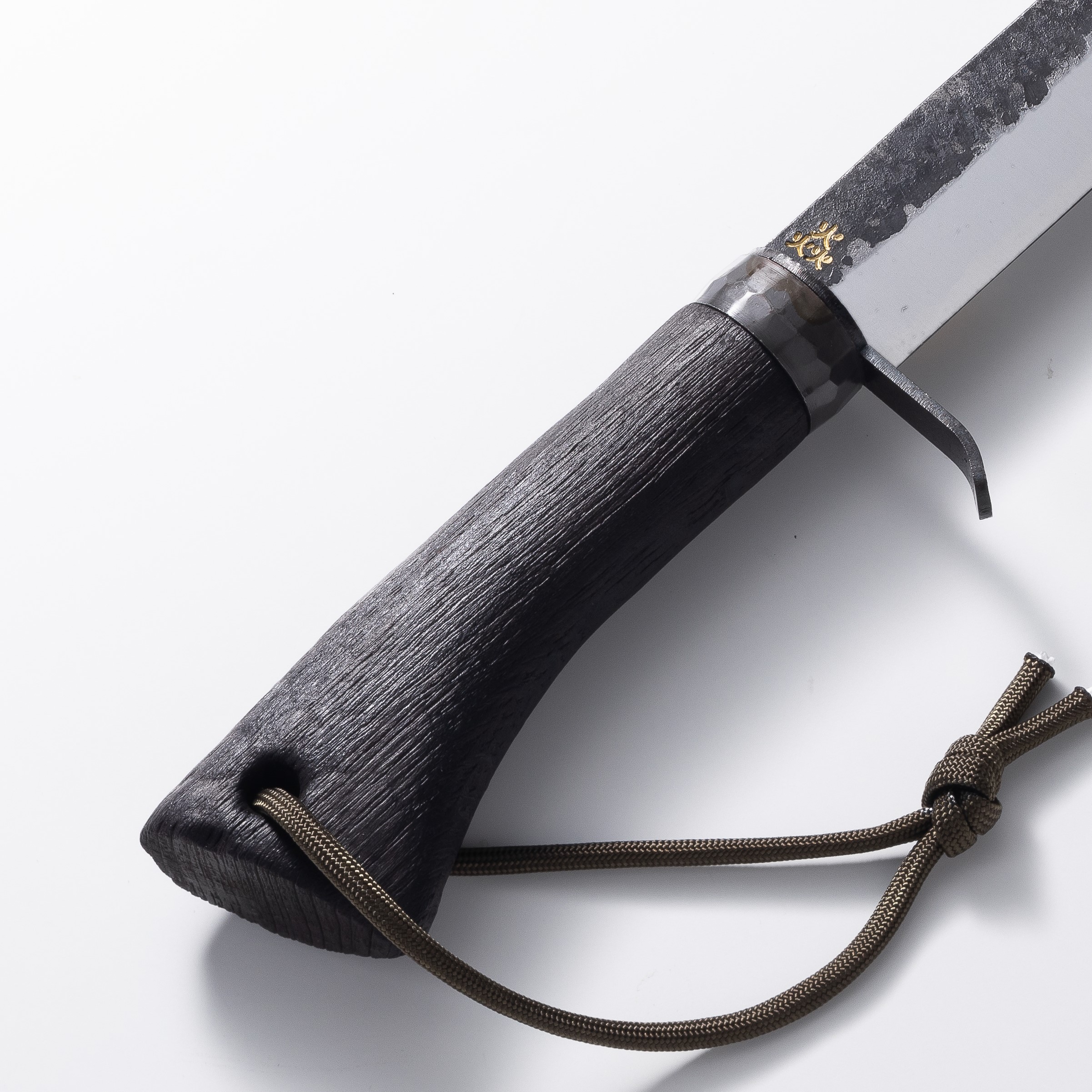 剣鉈黒焼樫木柄