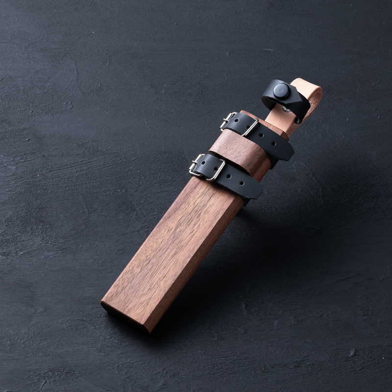 東周作 青紙鋼黒打剣鉈 洋漆仕上 5寸用鞘