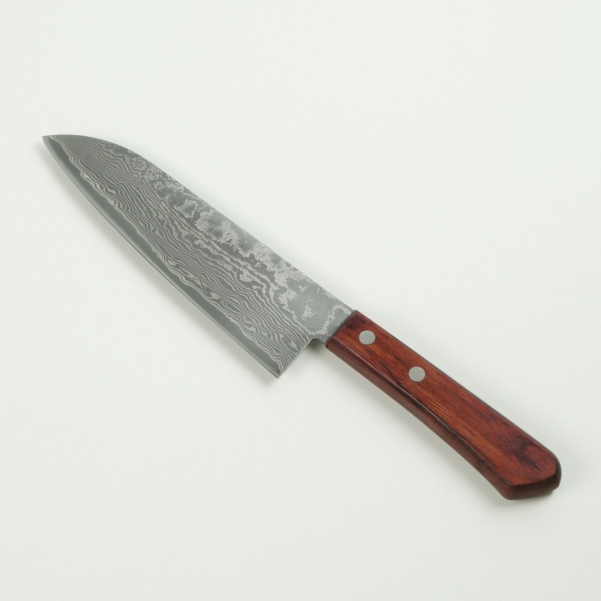 三徳包丁 両刃 165mm 粉末ステンレス積層鋼赤合板柄 ほんまもん推奨包丁