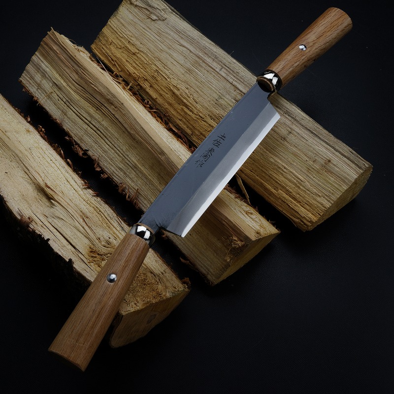 両手皮剥き 150mm 白紙鋼 直刃