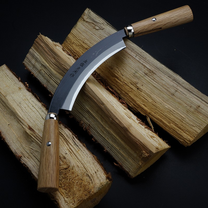 両手皮剥き 150mm 白紙鋼 曲刃