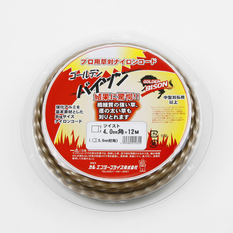 ゴールデンバイソン 4.0mm 12M 四角ツイスト