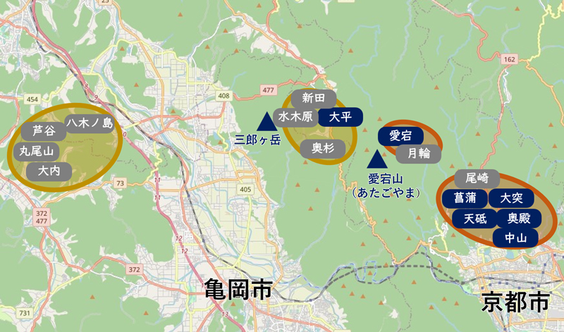 天然砥石の産地