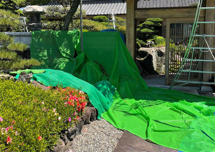 刈込養生シート