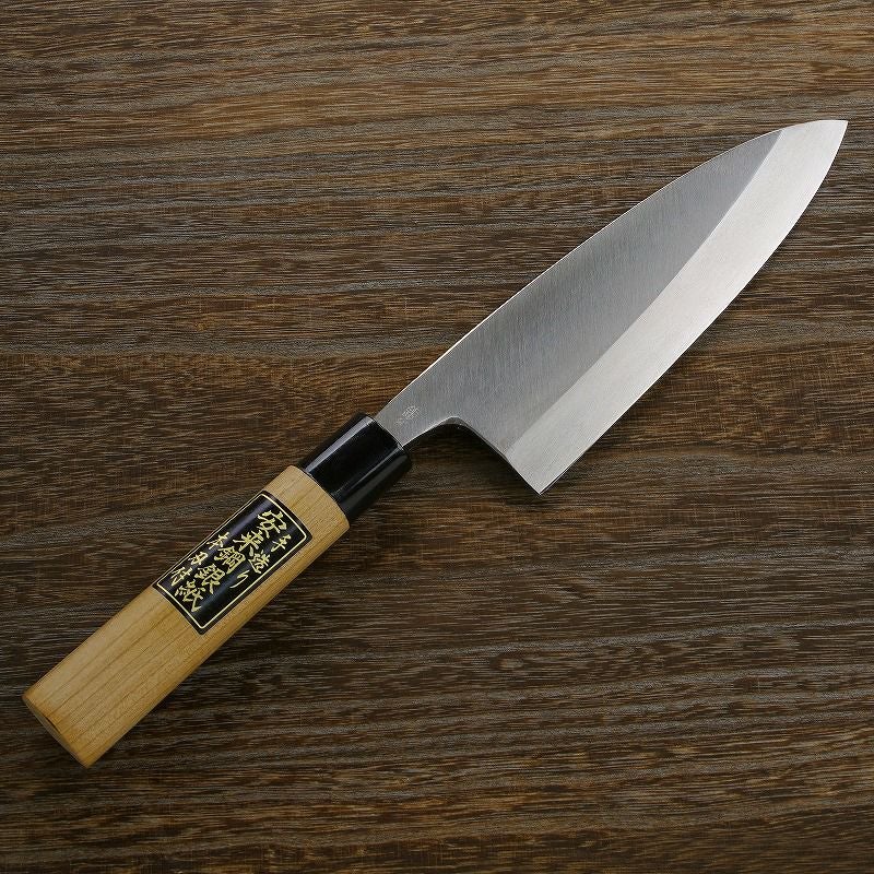 出刃包丁 片刃 180mm 銀三ステンレス 桜柄 一般家庭用 | 厳選 刃物