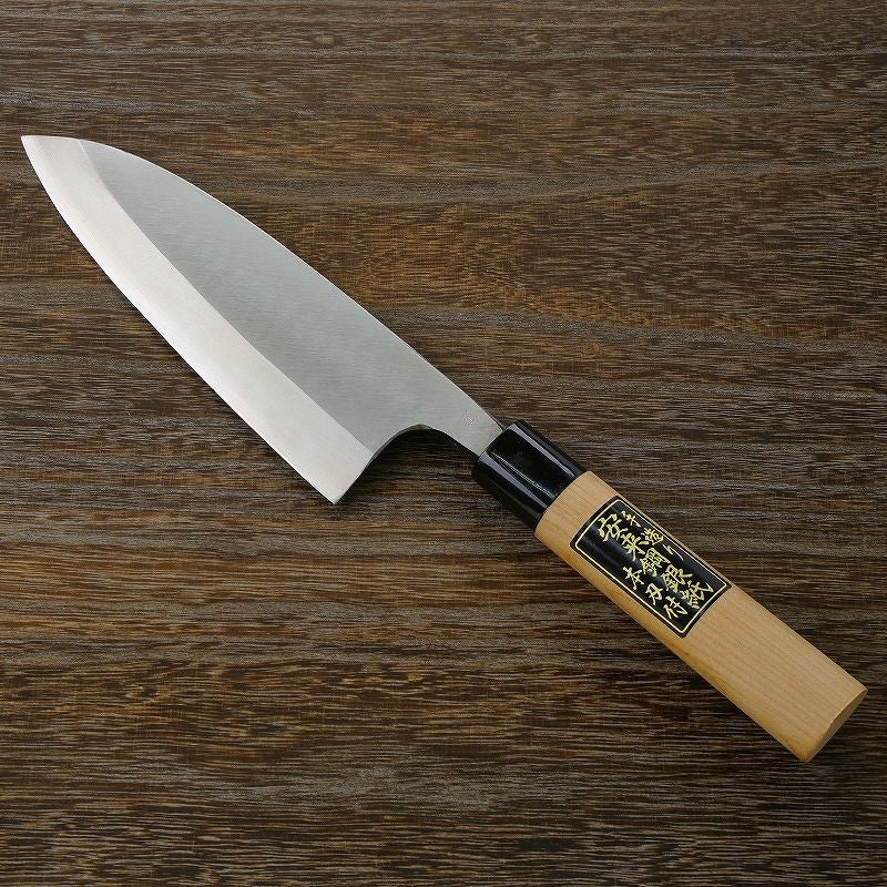 出刃包丁 片刃 180mm 銀三ステンレス 桜柄 左利き用 一般家庭用 | 厳選