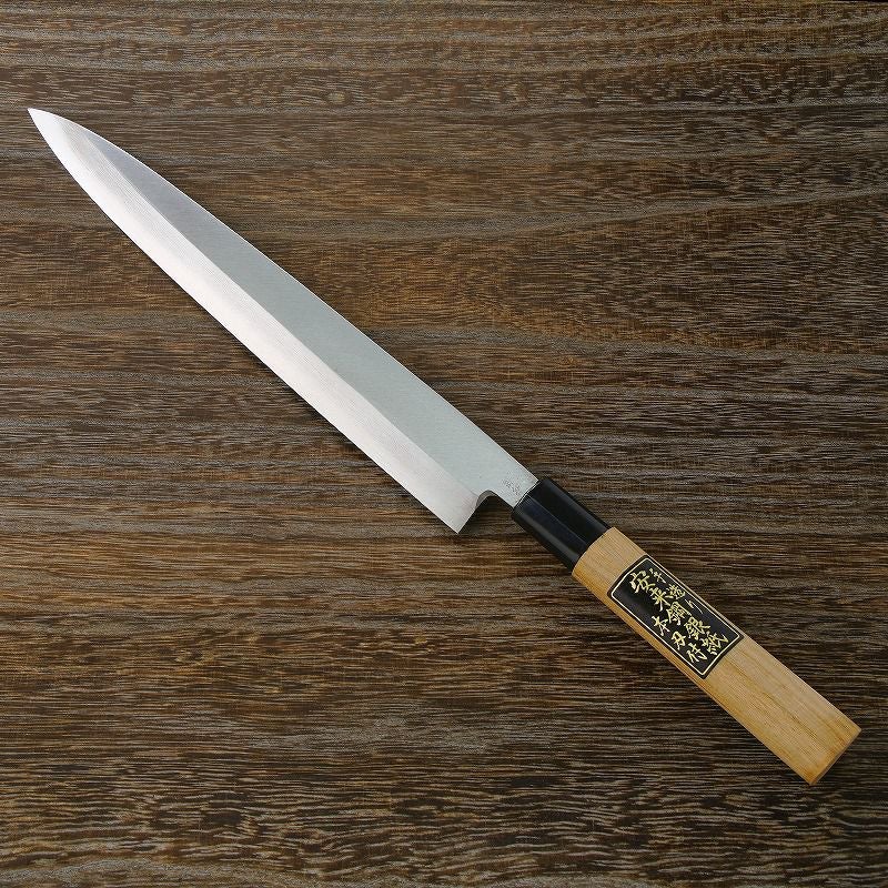 柳刃包丁 片刃 270mm 銀三ステンレス 桜柄 左利き用