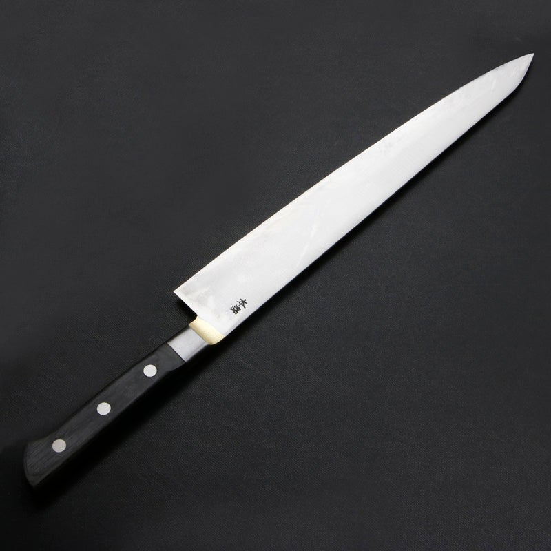 武蔵国光月作 筋引包丁 両刃 300mm 裏