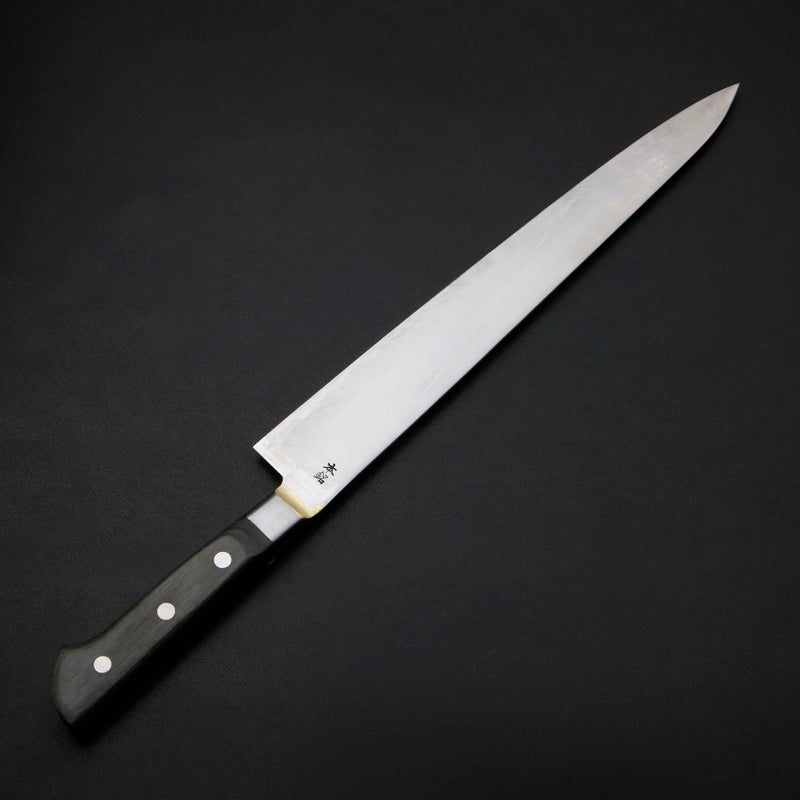 武蔵国光月作 筋引包丁 両刃 330mm 裏