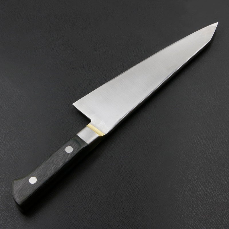武蔵国光月作 ガラスキ包丁 片刃 180mm 裏