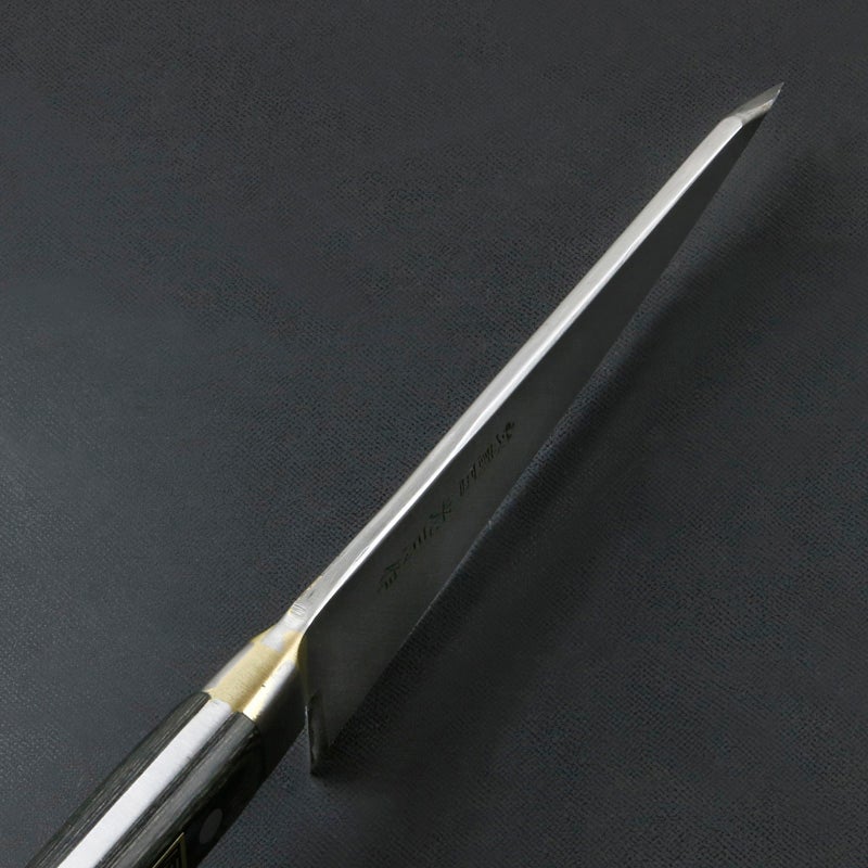 武蔵国光月作 ガラスキ包丁 片刃 180mm 峰