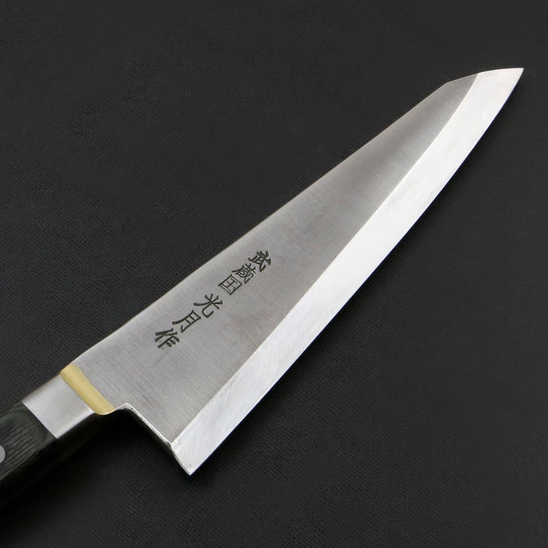 武蔵国光月作 ガラスキ包丁 片刃 180mm 刃