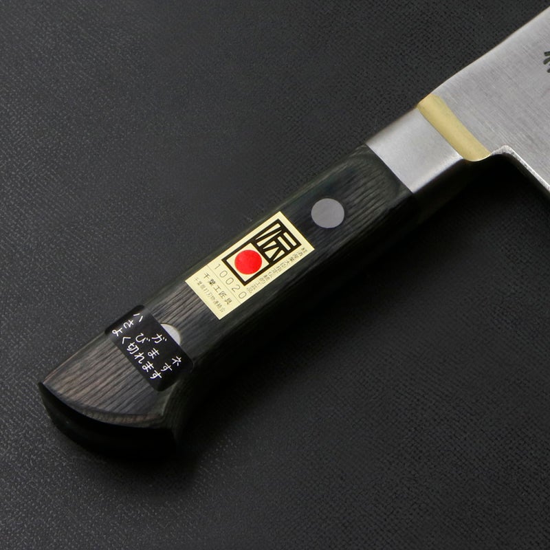 武蔵国光月作 ガラスキ包丁 片刃 180mm 柄