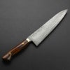 牛刀 両刃 210mm 粉末ハイスR2 割込み ステンレス ダマスカス模様 口金付き アイアンウッド柄