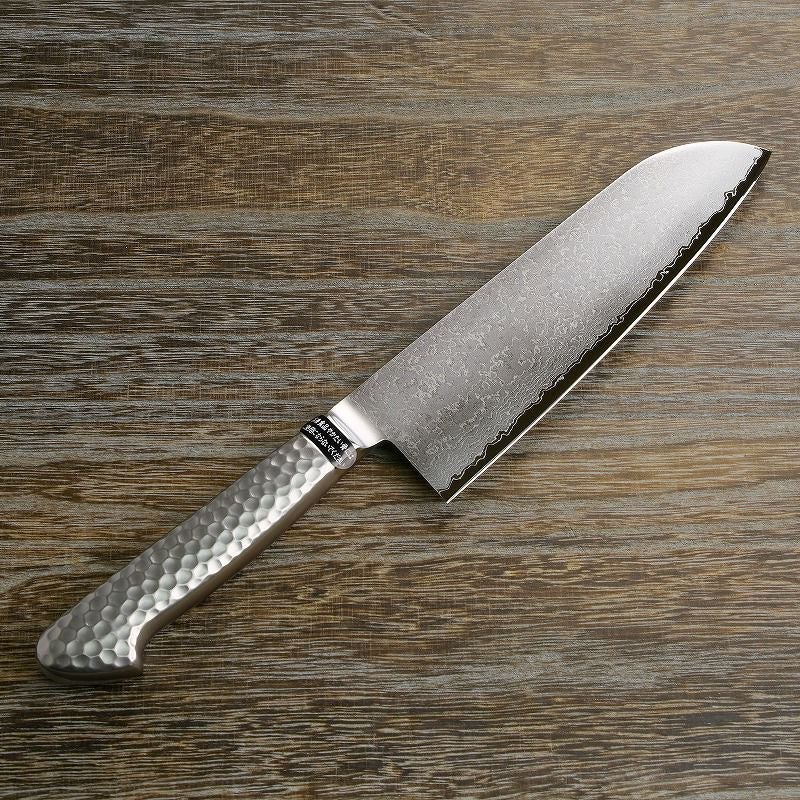ステン&ニッケル ダマスカス 一体型 包丁 牛刀 180mm ○持続する切れ味