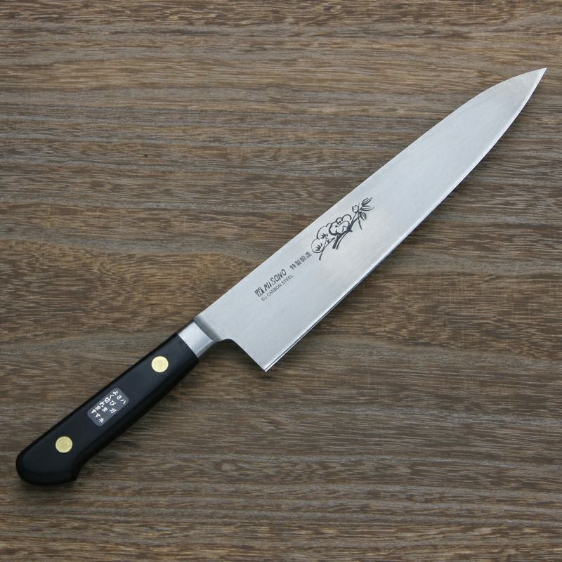 MISONO 牛刀 300mm 本刃付 彫刻入り ミソノ 牛刀 両刃 210mm EUカーボン鋼 共口金付き 彫刻入り 本刃付け