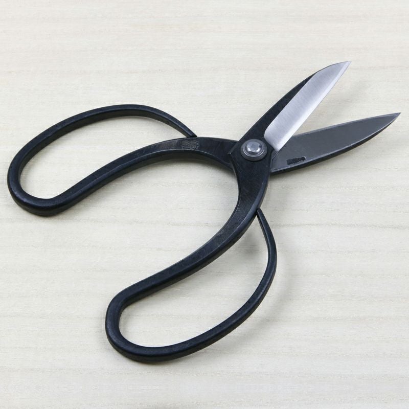 佐保 庭師型鋏 3寸刃 青紙鋼 カシメ止め 総手造り鍛造品 開き