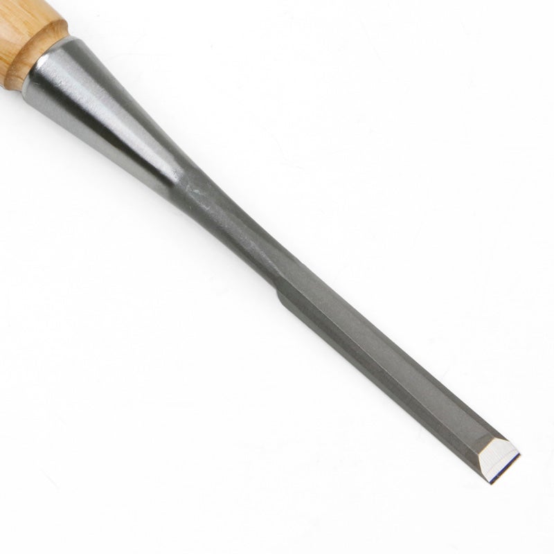 追入鑿 ハイス鋼 赤樫柄 9mm 刃先裏