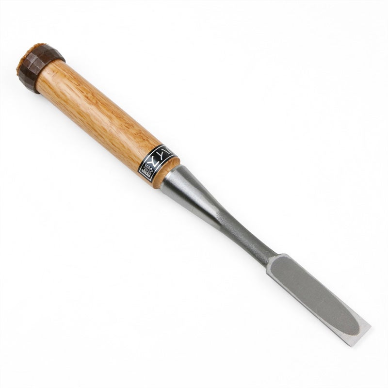 追入鑿 ハイス鋼 赤樫柄 15mm 表