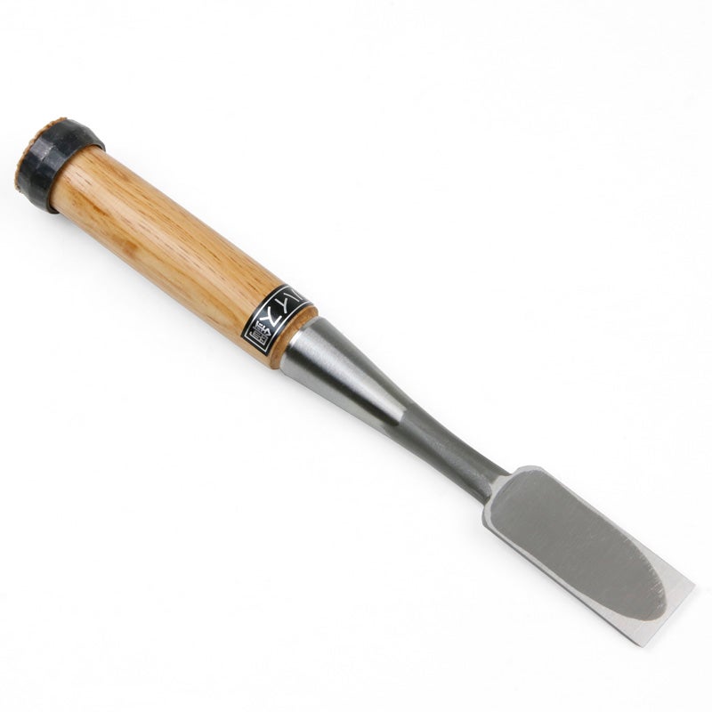 追入鑿 ハイス鋼 赤樫柄 24mm 表