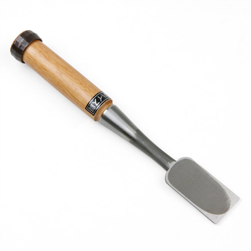 追入鑿 ハイス鋼 赤樫柄 30mm 表