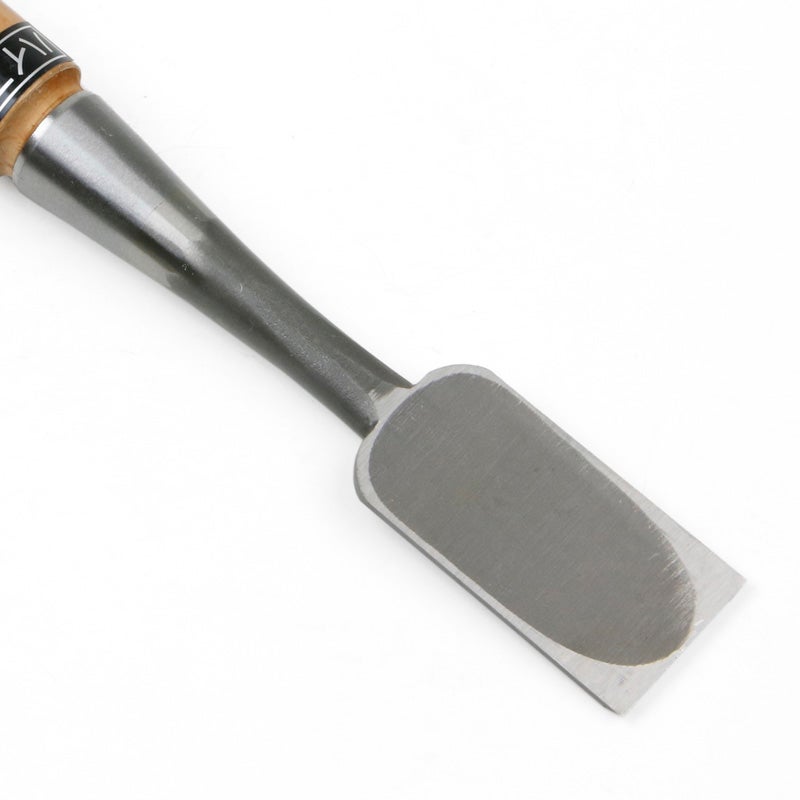 追入鑿 ハイス鋼 赤樫柄 30mm 刃先表