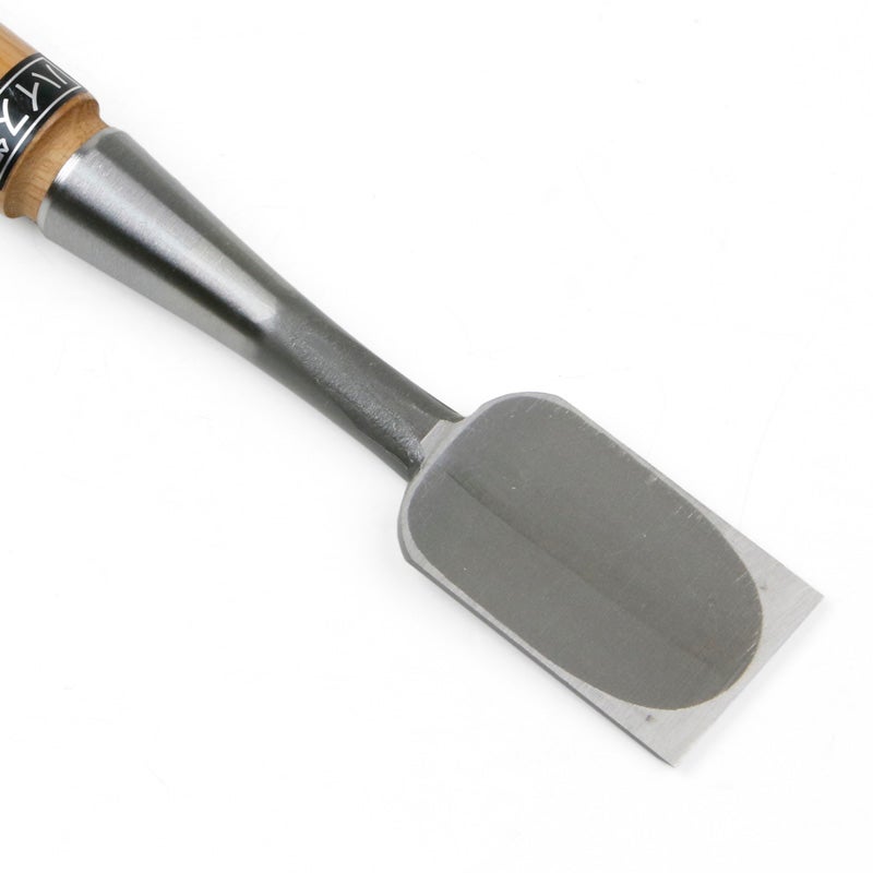 追入鑿 ハイス鋼 赤樫柄 36mm 刃先表