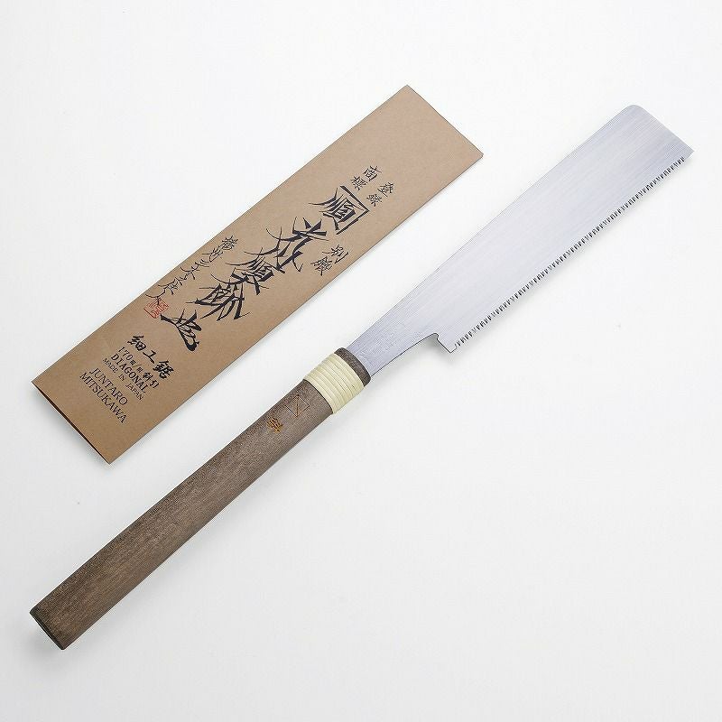 11255 光川順太郎 両刃鋸 ノコギリ 和鋸 在銘 刃渡り約245mm 柄