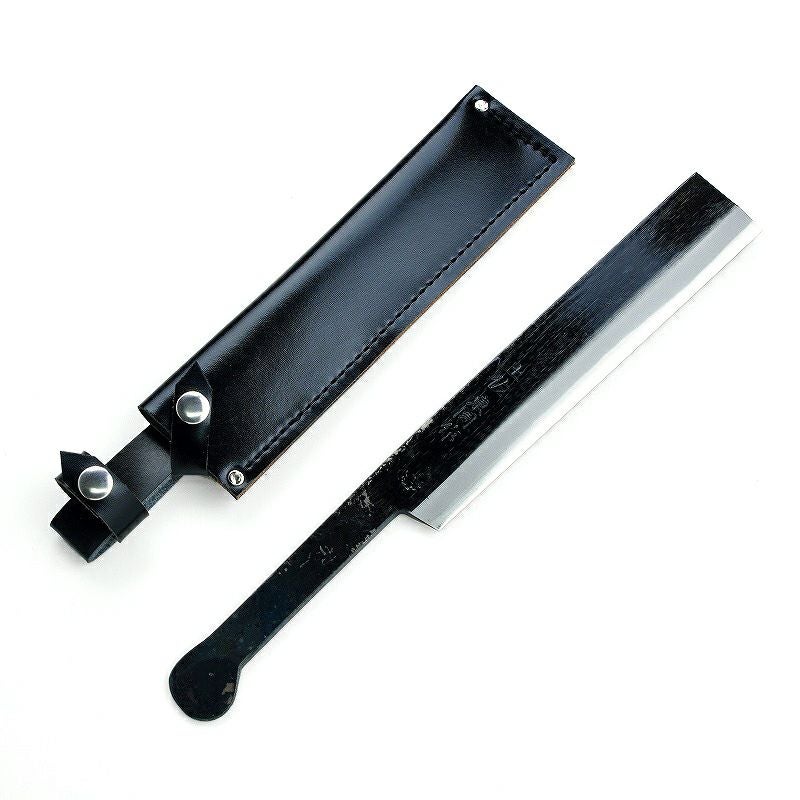 東周作 竹割鉈 両刃180mm青紙鋼 ケース入 | 厳選 刃物 道具の専門店