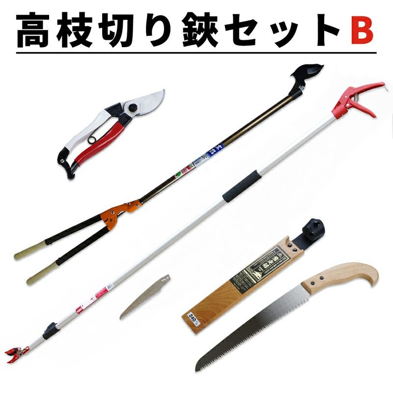 大型商品配送D】高枝切り鋏 Bセット 基本4点セット高枝切鋏 太枝切鋏