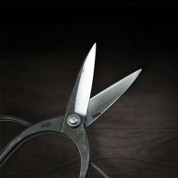 佐保 庭師型鋏 3寸刃 白紙鋼 カシメ止め 総手造り鍛造品 刃先