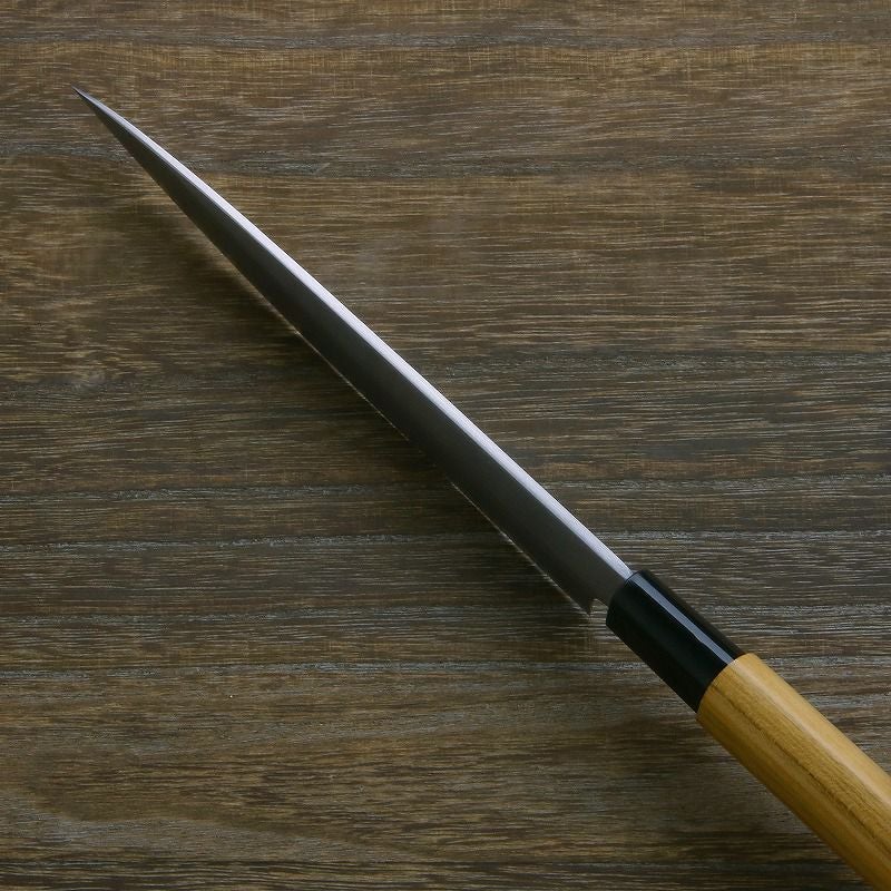 柳刃包丁 片刃 180mm 白紙2号 鋼付 左利き用