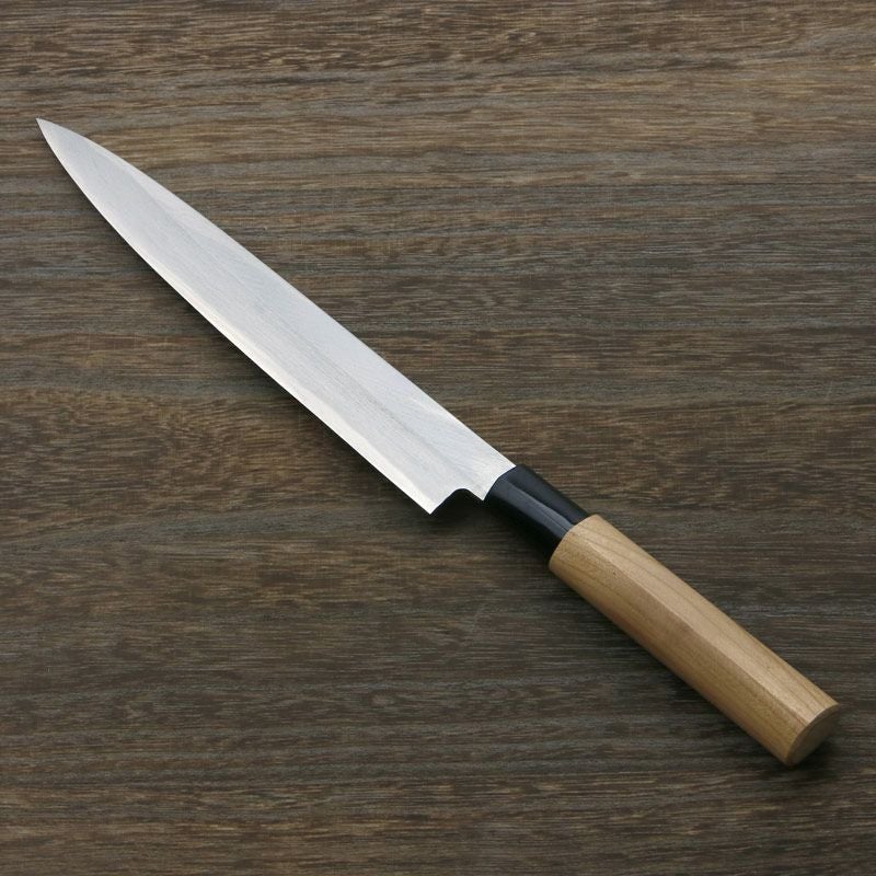 柳刃包丁 片刃 210mm 白紙2号 鋼付 左利き用 一般家庭向け | 厳選 刃物