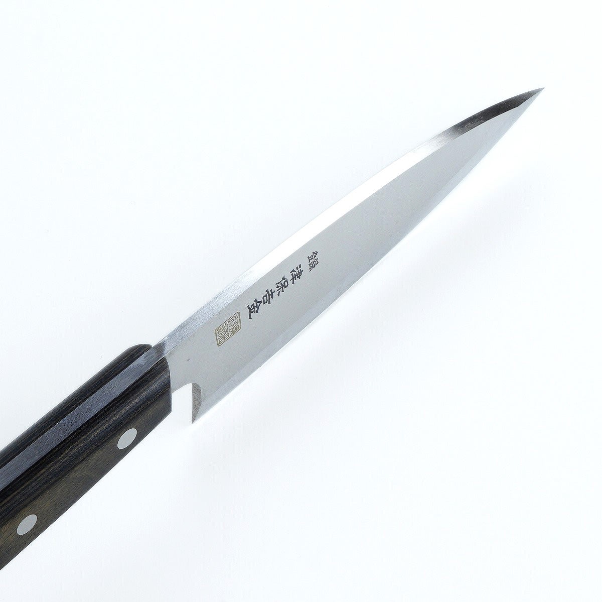 津保吉金 出刃包丁 片刃 150mm モリブデンステンレス鋼 黒合板柄