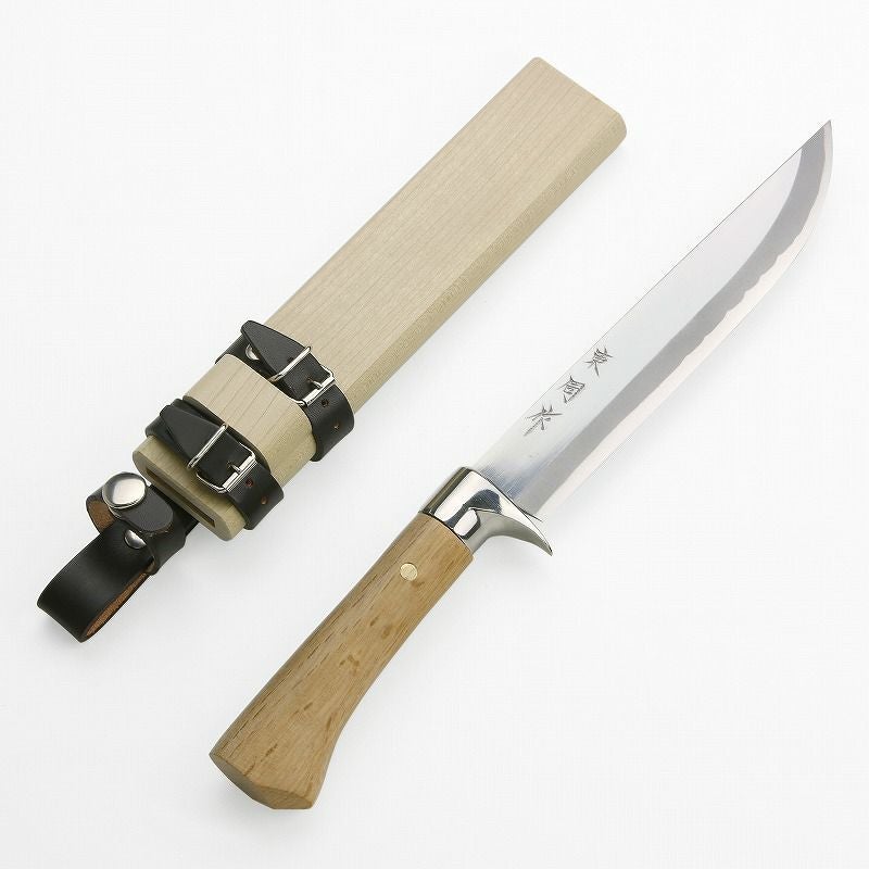 剣鉈 東周作 狩猟剣鉈 6寸 180mm 青紙鋼 磨き仕上げ 本職向け | 厳選 刃物