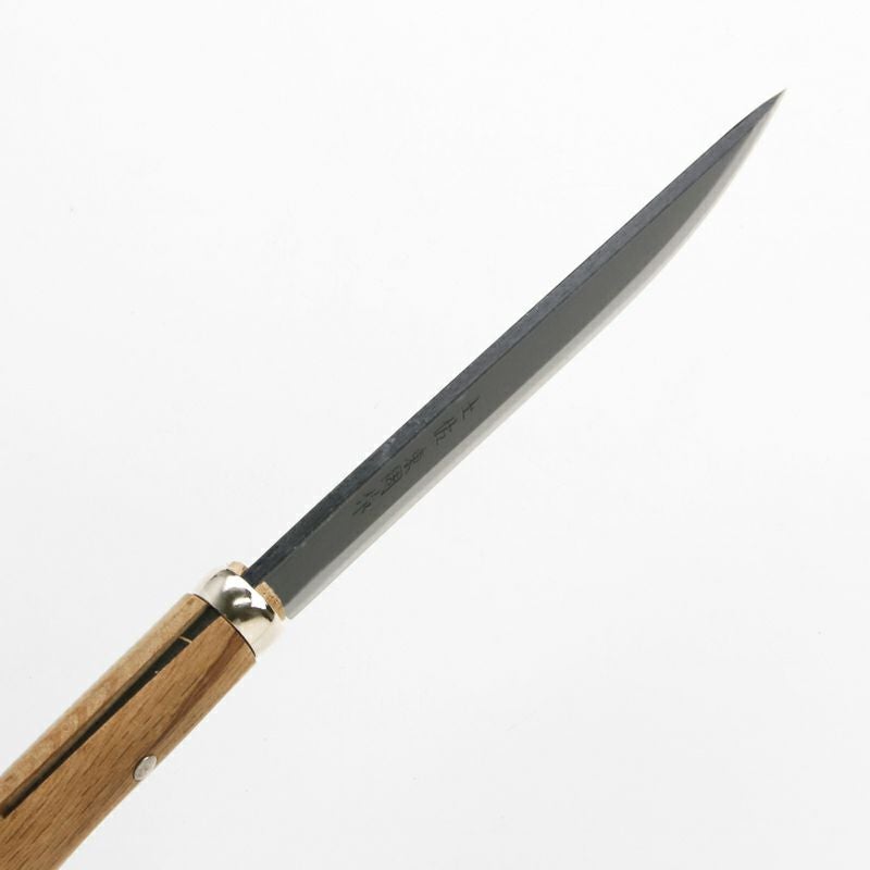 アウトドア用黒打剣ナタ 180mm 青紙鋼 ツバなし 並鞘付き