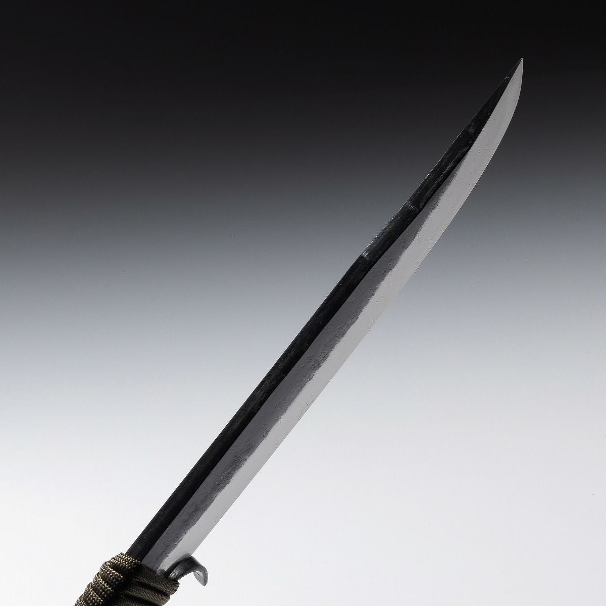 剣鉈ロープ巻青紙鋼165mm本体峰